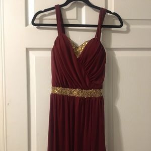 Short red dress